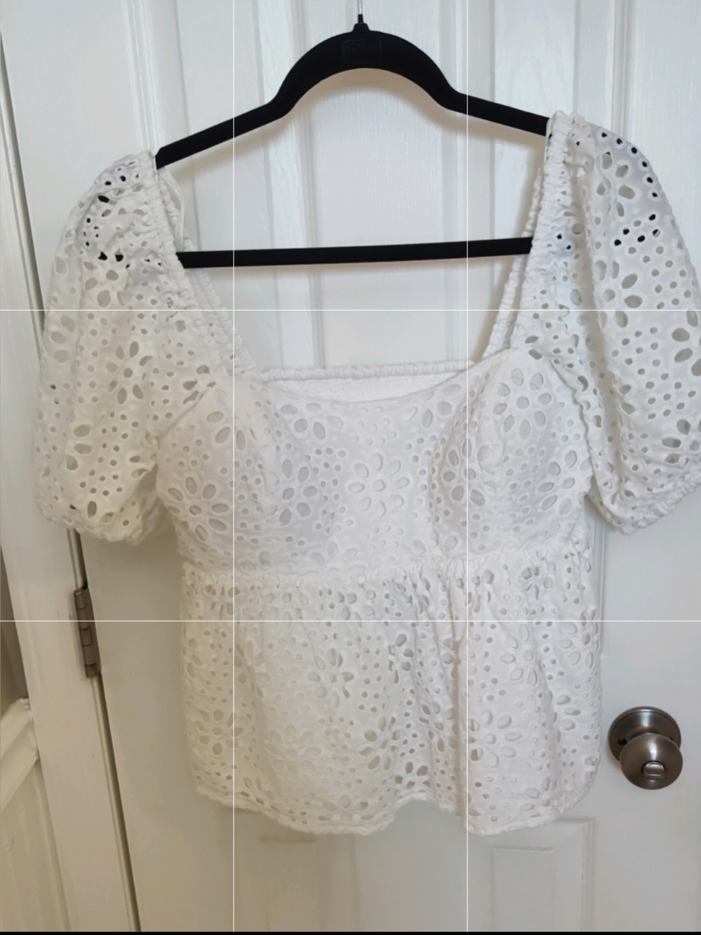 Lily Pulitzer Kay White Eyelet Peplum Top - Women